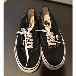 Vans Authentic Black White Casual Shoes Sneakers Men 6.5/Womens 8